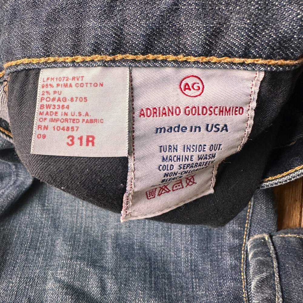 AG Adriano Goldschmied The Club Jeans Women 31R Flare Dark Wash Denim Y2K USA - Picture 3 of 9
